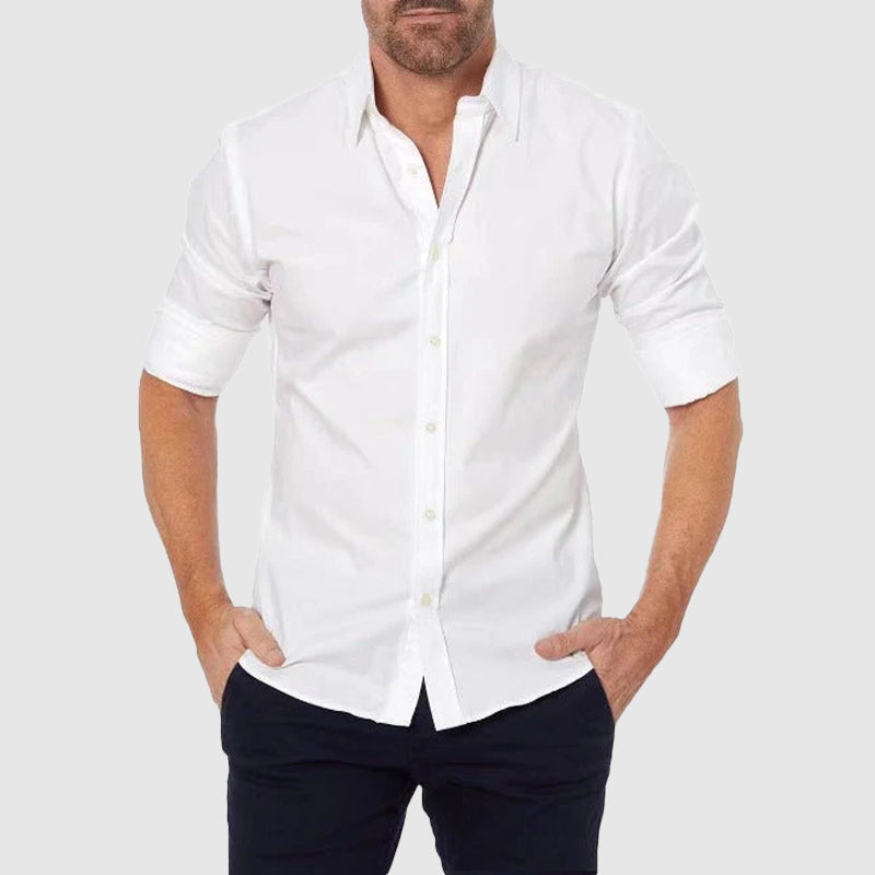 Roberto Russo Fitted Shirt with Integrated Zipper