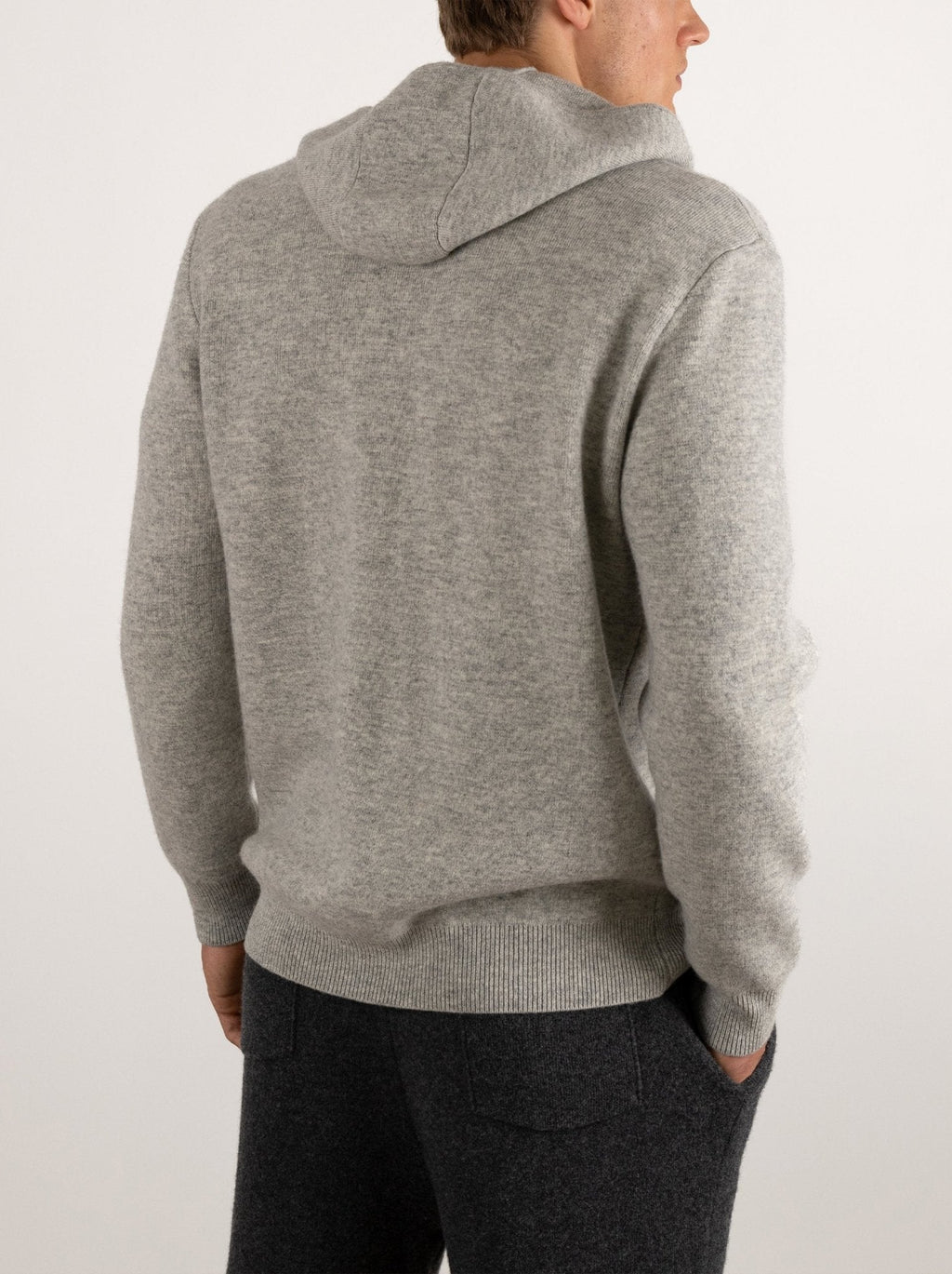 Relaxed Fit Wool Zip Hoodie