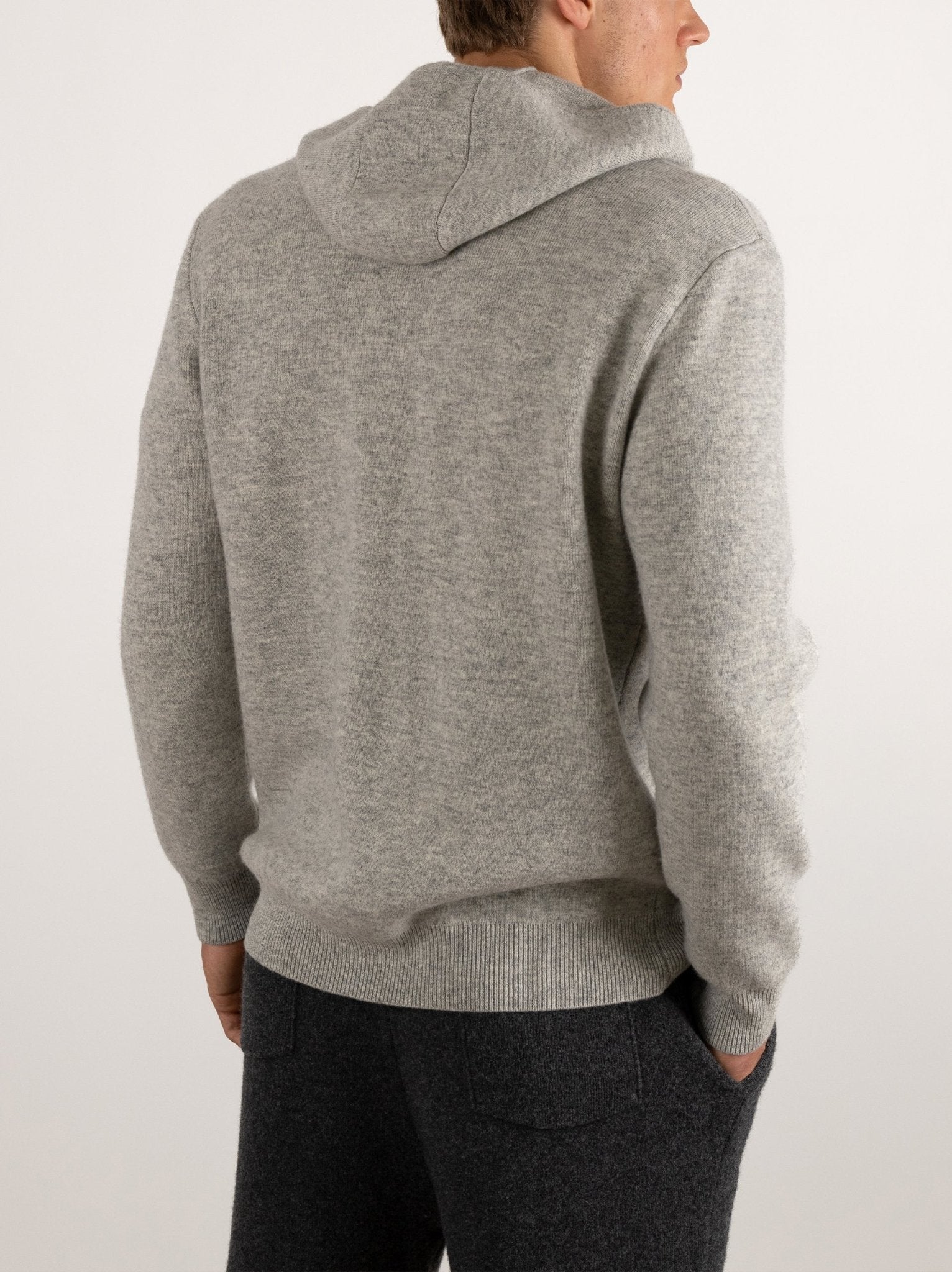 Relaxed Fit Wool Zip Hoodie