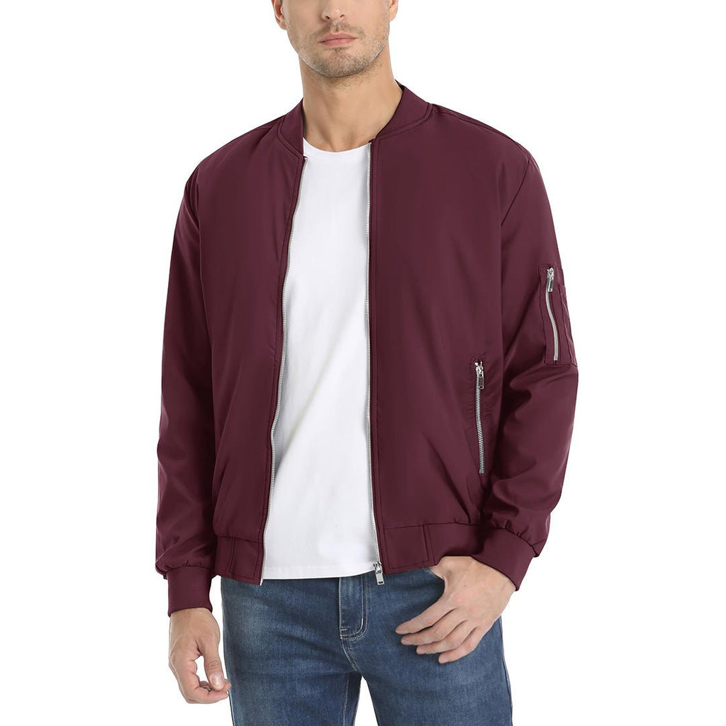 Vintage Bomber Flight Jacket Zip-Pocket