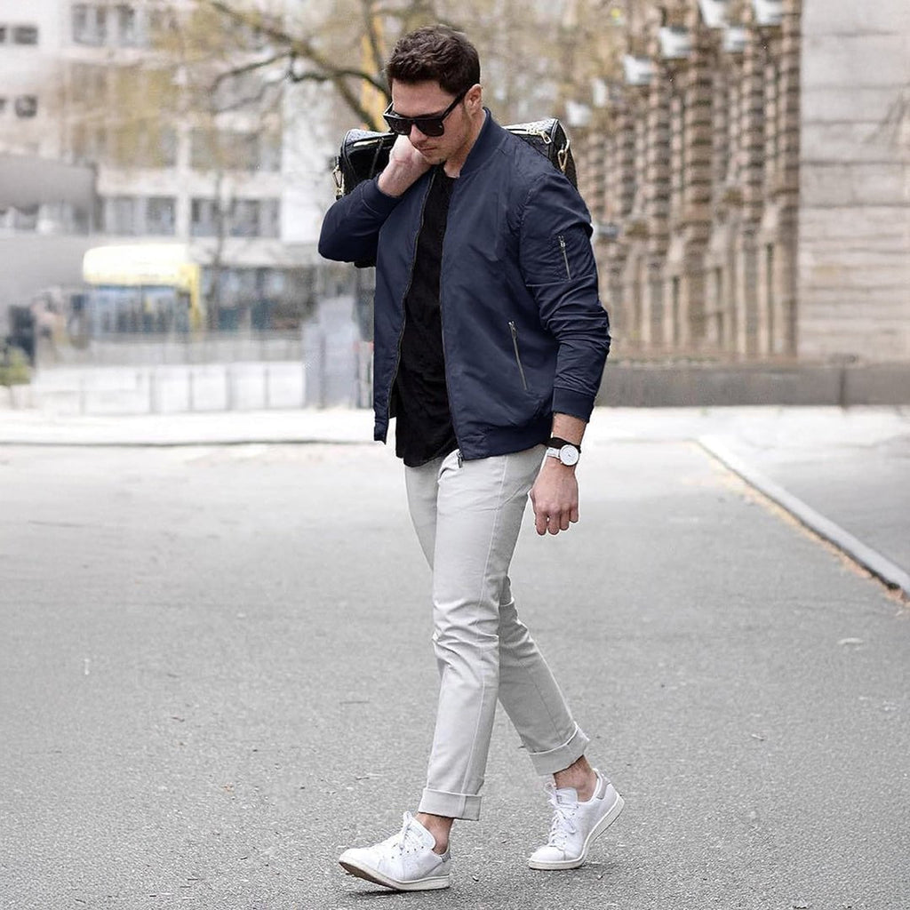 Vintage Bomber Flight Jacket Zip-Pocket