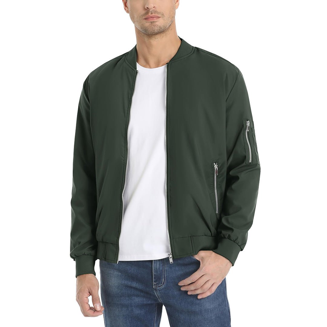 Vintage Bomber Flight Jacket Zip-Pocket