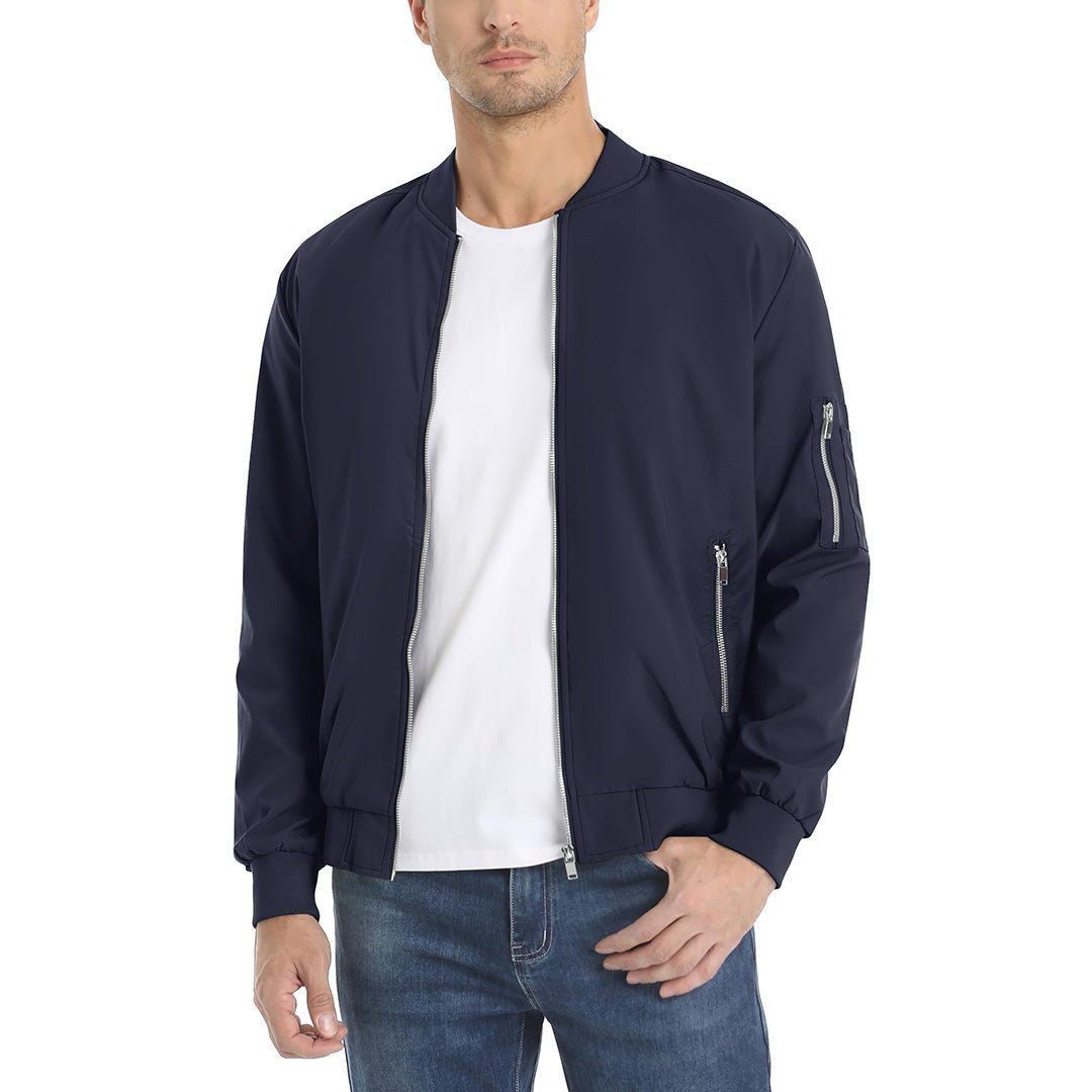 Vintage Bomber Flight Jacket Zip-Pocket