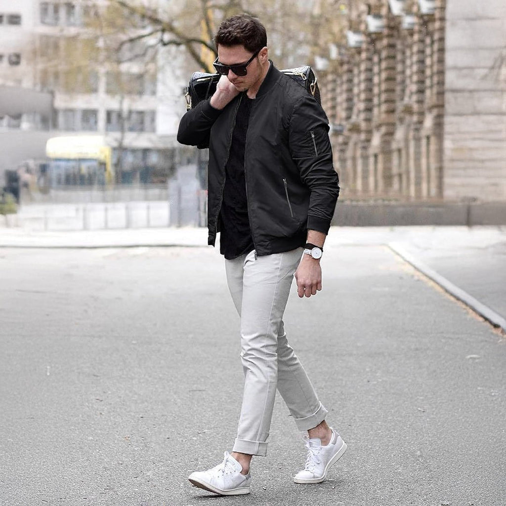 Vintage Bomber Flight Jacket Zip-Pocket