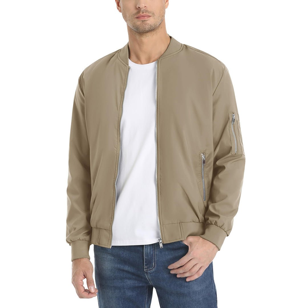 Vintage Bomber Flight Jacket Zip-Pocket
