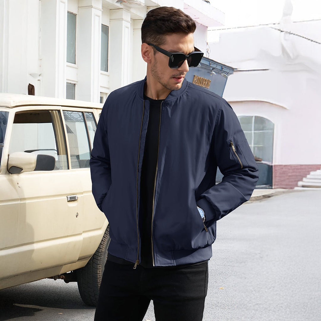 Vintage Bomber Jacket Padded Lined Coat