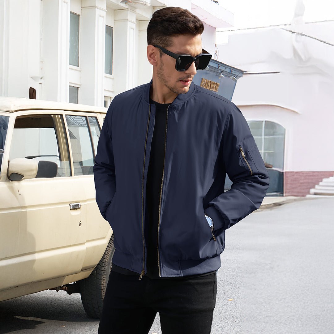 Vintage Bomber Jacket Padded Lined Coat