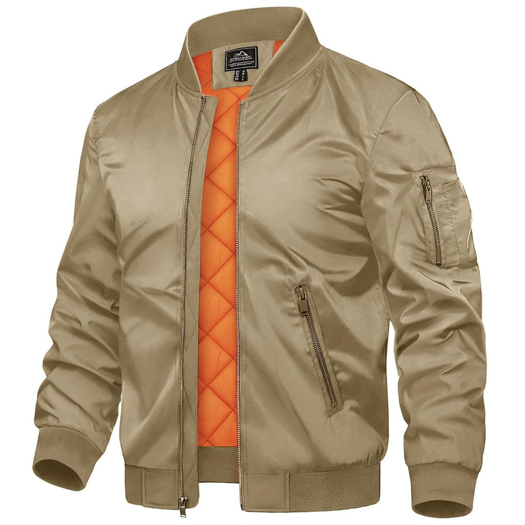 Vintage Bomber Jacket Padded Lined Coat