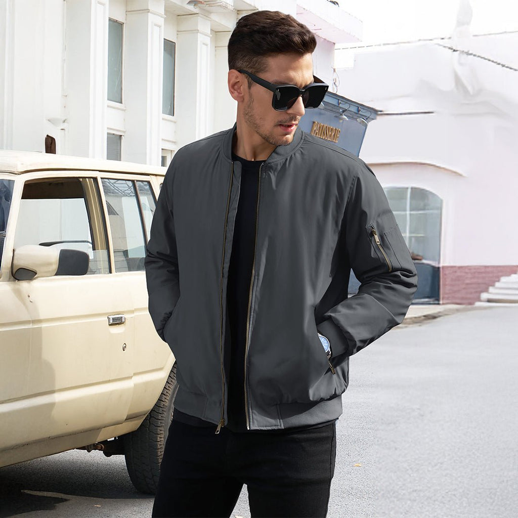 Vintage Bomber Jacket Padded Lined Coat