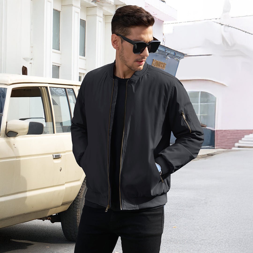 Vintage Bomber Jacket Padded Lined Coat