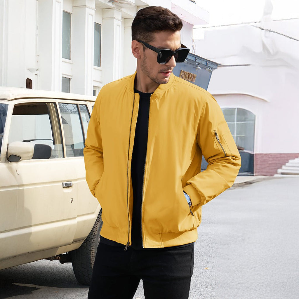 Vintage Bomber Jacket Padded Lined Coat