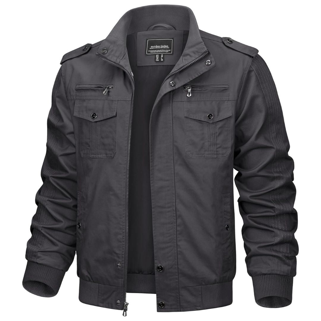 Men's Military Cargo Jacket Lightweight Tactical Windbreaker