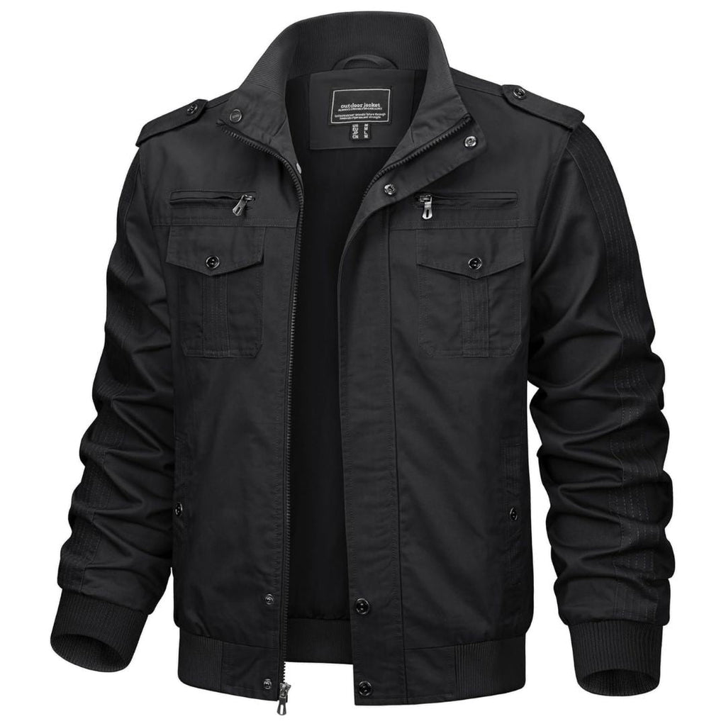 Men's Military Cargo Jacket Lightweight Tactical Windbreaker