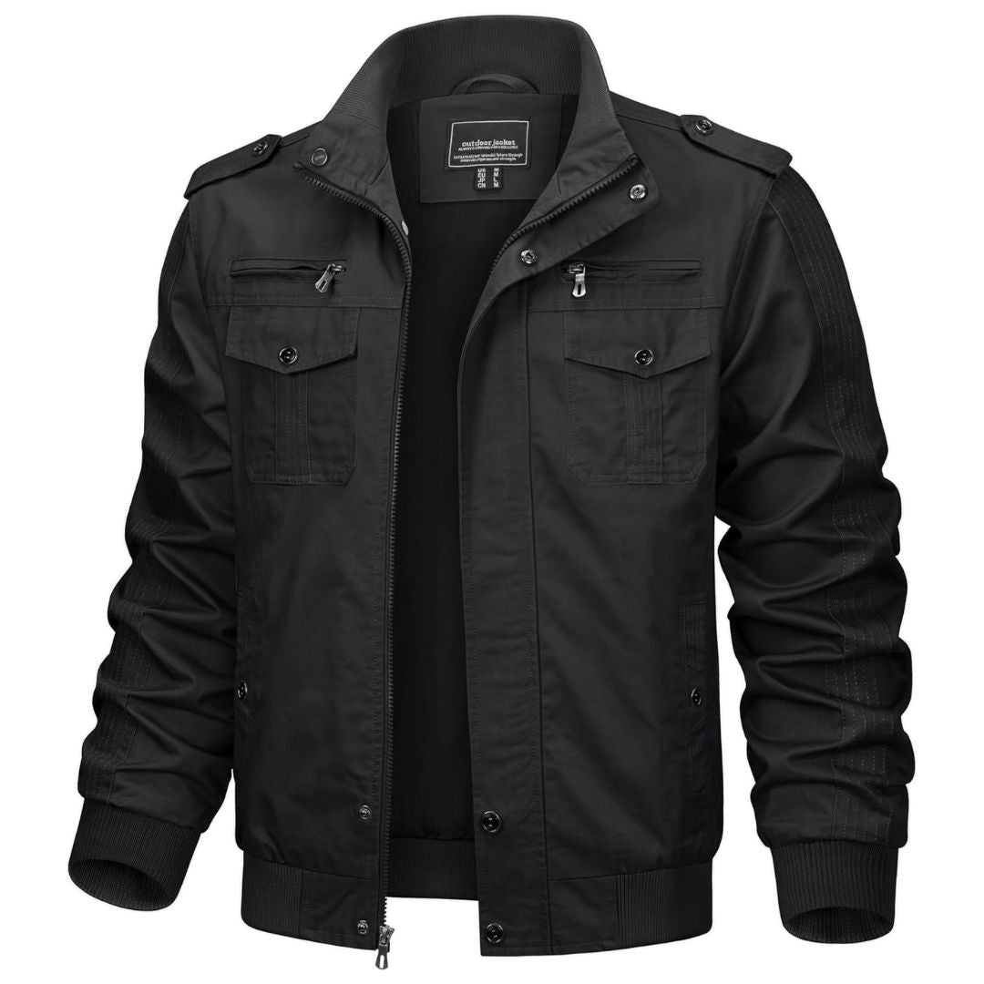 Men's Military Cargo Jacket Lightweight Tactical Windbreaker