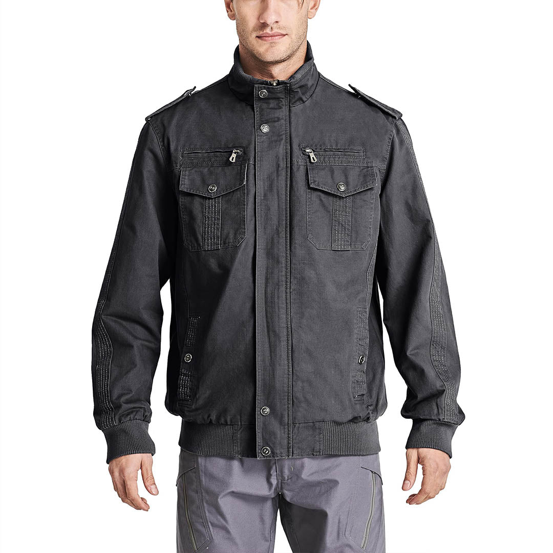 Men's Military Cargo Jacket Lightweight Tactical Windbreaker