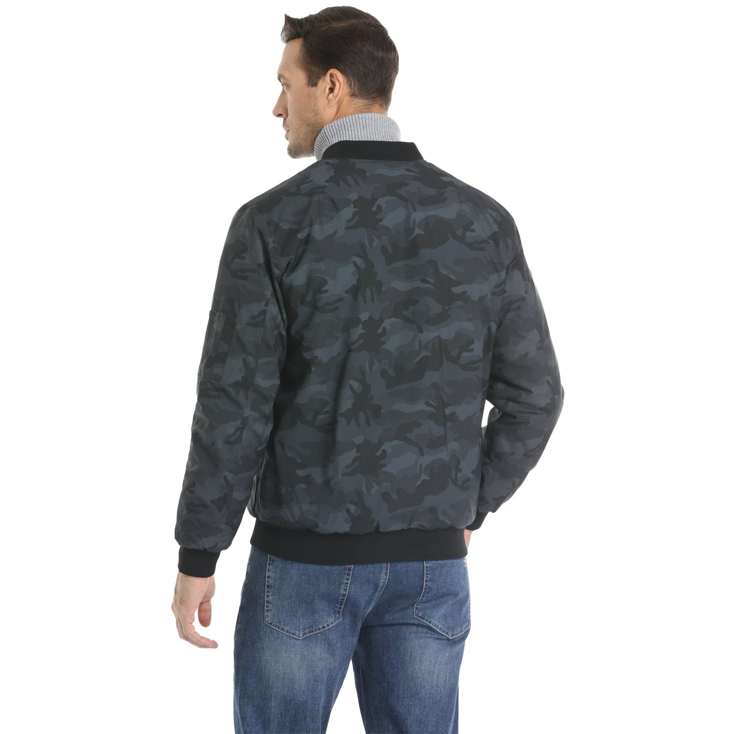Vintage Bomber Jacket Padded Lined Coat