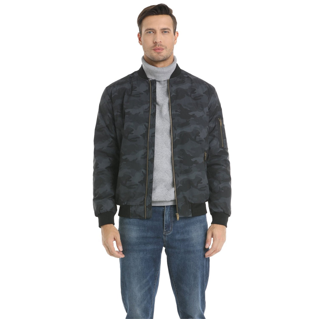 Vintage Bomber Jacket Padded Lined Coat